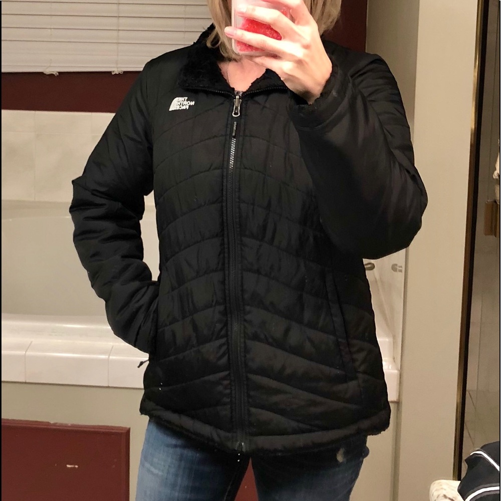 North Face reversible winter coat. Black.